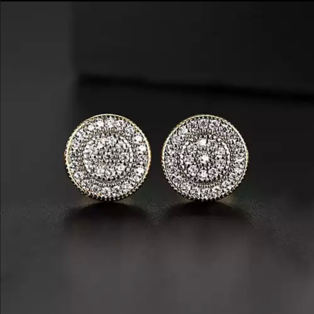 Elegant Gold plated small round studs